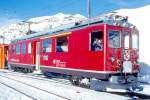 RhB - ABe 4/4 II 41 am 31.01.1998 in Ospizio Bernina - Gleichstromtriebwagen Bernina - Baujahr 1964 - SWS/BBC/MFO/SAAS - 680 KW - Gewicht 41,00t - 1./2.Klasse Sitzpl�tze 12/24 - L�P 16,54m - zul�ssige