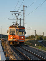 ASm Ersatzzug mit Be 4/4 103 am 29. Juli 2020 bei Kaltenherberg.
