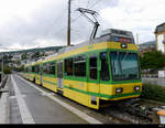 transN - Triebwagen Be 4/4 503 mit Steuerwagen Bt 551 abgestellt als Reserve im transN Bahnhof in Neuchatel am 21.09.2020