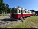 La Traction - Triebwagen CFe 4/4 601  mit Steuerwagen im Freigelände von La Traction in Pre Petitjean am 24.06.2023