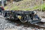 Ein Antriebsdrehgestell für den neuen Be 4/6 101 das man am 13.5.24 auf der Winteregg aufs Gleis gesetzt hat.