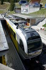 Einen Blick aufs Dach des neuen Be 4/6 101  Eiger  am 14.5.24 im Bahnhof Winteregg.
