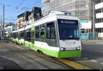 TN / TransN - Triebwagen Be 4/8 33 ( ex TB/AB ) unterwegs in Neuchâtel am 28.01.2024