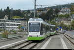 TransN - Ex Trogenerbahn (AB )  - Be 4/8 33 bei der einfahrt in Neuch�tel am 04.10.2026