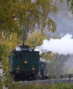 Dampftriebwagen CZm 1/2  31  Anlsslich des Dampflokfestes bei der RhB in Untervaz am 29.10.2006