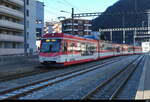 MGB - Triebwagen ABDeh 4/10  2011 bei der einfahrt in den MGB Bahnhof Birg am 29.11.2025