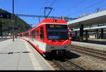 mgb - Triebzug ABDeh 4/10  2012 bei der einfahrt im Bahnhof Visp am 24.05.2026