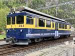 BOB Triebwagen ABeh 4/4 II  Grindelwald  am 30.4.20 bei einem Rangiermanöver in Zweilütschinen.