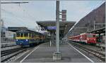 Neben der Zentralbahn HGe 4/4 II 101 964-5 mit ihrem Regionalzug nach Meiringen, ist auch der BOB ABe 4/4 II 312 schon nicht mehr allzu h�ufig, aber immerhin noch allt�glich zu sehen.