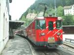 MGB Zug(ex Sch.B.)mit Gep�cktriebwagen Deh 4/4 nach Andermatt in G�schenen.02.06.07