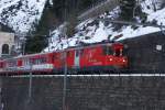 Deh 4/4 mit R 650 in G�schenen, am 28.12.07.