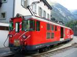 Zahnrad Gep�cktriebwagen Deh 4/4 54 im Bahnhof von G�schen am 09.09.2006