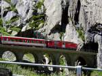 Eine Deh 4/4 II der MGB im Sommer 2007 erreicht in ein paar Minuten G�schenen.