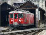Deh 4/4 I 22 ex BVZ kommt aus dem Depot in Disentis, um R835 nach Andermatt zu �bernehmen.