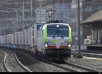 BLS - Lok 475 404 mit Güterzug unterwegs in Ostermundigen am 19.02.2022
