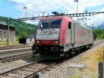 Crossrail - Lok 185 592-3 bei Rangierfahrt in Arth-Goldau am 29.05.2014