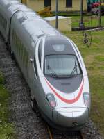 Cisalpino - Detailaufname der zweiten Frontpartie des ETR 610 001 Abgestellt hinter dem SBB Depot in Biel / Bienne am 10.07.2007