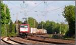 Mit Gterfracht aus der Schweiz am Haken ist die Crossrail 185 597-2 unterwegs nach 
Aachen,hier bei Eschweiler (Rhl)auf der KBS 480. Bildlich festgehalten im Mai 2013.