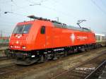 Crossrail 185 595-6 im neuen Outfit, Weil am Rhein, 09.02.2011
