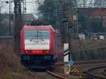 185 594-9 von Crossrail verbringt am 20.02.2011 das Wochenende auf Gleis 204 in Aachen West.