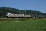 186 903-1 und 186 905-6 erreichen am 21.07.2013 Sissach.