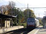 Ein Nachschuss von 185 580-8  Jana ,185 577-4 beide von Crossrail kommen als Lokzug aus Neuss nach Aachen-West und fahren durch Herzogenrath aus Richtung