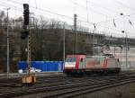 185 601-2 von Crossrail rangiert in Aachen-West.