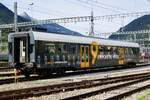 Der B Inova 414 mit Kanal 9 Vollwerbung am 7.7.26 in Brig abgestellt, w�hrend sein RBDe und ABt nach Biel �berf�hrt wurden.