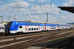 Stadler DOSTO Triebzug ABTR 94 74 0701 624-7 für Mälartag (Schweden) kommt am 14.07.2020 beim badischen Bahnhof an.