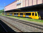 Nexus Tyne + Wear - Triebzug 555009 vom Hersteller Stadler abgestellt im Bahnhofsareal von St. Margrethen am 2024.05.10