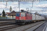 Re 420 340-2 durchfährt den Bahnhof Rupperswil. Die Aufnahme stammt vom 07.02.2022.