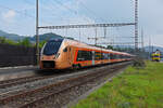RABe 526 206 Traverso der SOB durchfährt den Bahnhof Gelterkinden. Die Aufnahme stammt vom 17.08.2021.