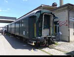 SBB - Historischer Gepäckwagen D  51 85 92-43 014-5 abgestellt im Areal des Bahnpark in Brugg am 2024.05.18