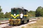 Als SRB-SV 740-101 angeschriebene (sollte eigentlich 745-101 sein) Lok der Type FAUR L45H am 11.August 2026 in der Stanica Sargan-Vitasi.