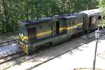 Als SRB-SV 740-101 angeschriebene (sollte eigentlich 745-101 sein) Lok der Type FAUR L45H am 11.August 2026 in der Stanica Jatare.