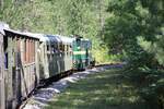 Als SRB-SV 740-101 angeschriebene (sollte eigentlich 745-101 sein) Lok der Type FAUR L45H am 11.August 2026 zwischen den Tunnels 46 und 47.