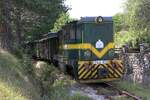 Als SRB-SV 740-101 angeschriebene (sollte eigentlich 745-101 sein) Lok der Type FAUR L45H am 12.August 2026 kurz vor der Stanica Sargan-Vitasi.
