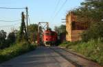 444 023 mit dem PT6760 von Pozarevac nach Smederovo kurz hinter Pozarevac am 26.08.14.