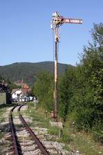 Alt�sterreichisches Formhauptsignal als Einfahrsignal der Stanica Mokra Gora am 11.August 2026.