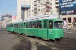 Serbien / Straenbahn Belgrad / Tram Beograd: Duewag GT6 (Be 4/6) - Wagen 606 (ehemals Basler Verkehrs-Betriebe  - BVB Basel) sowie Beiwagen B4 FFA/SWP - Wagennummer 1424 (ehemals Basler