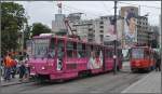 KT4 276 und 233 am Savski Platz beim Hauptbahnhof Belgrad. (04.07.2011)