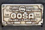 Fabrikschild des C 3622 (NVR-Nummer: SRB-SV 55 72 00 01 500-5; Hersteller: Gosa Palanka, Baujahr: 1939, Fabr.Nr.: C3622; Rekonstruiert durch �ELVOZ JSC, Smederevo im Jahr 2000).