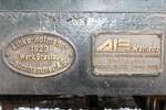 Hersteller- und Rekonstruktionfabrikschild des SRB-SV Cls 3598.