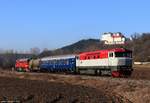 T748.2011 mit den Feuerlöschzug T679.1168 in Slovenská Ľupča, 08.02.2020