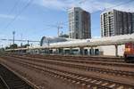 Hausbahnsteig des Bahnhof Bratislava-Petrzalka am 28.April 2019.