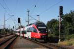 BB 4124.008 erreicht am 30.8.2009 aus Wien kommend ihren Endbahnhof  Bratislava Petrzalka.