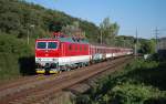 263 010-1 mit Fernzug R 372 „Svtopluk“ („Frst Sventopluk“) Bratislava-Nov Mesto/Preburg-Neustadt – Kty – Břeclav/Lundenburg (CZ), Streckenabschnitt