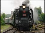 464.102 + 001 mit dem Sonderzug aus Rakovnik am 27.06.2009 in Luzna u Rakovnika
