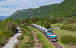 736 021 mit dem 82210 (Veľk� Ida - Ple�ivec) bei Slavec 5.5.26