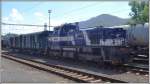 746 008-2 mit zwei Güterzugbegleitwagen in Banská Bystrica. (07.06.2014)